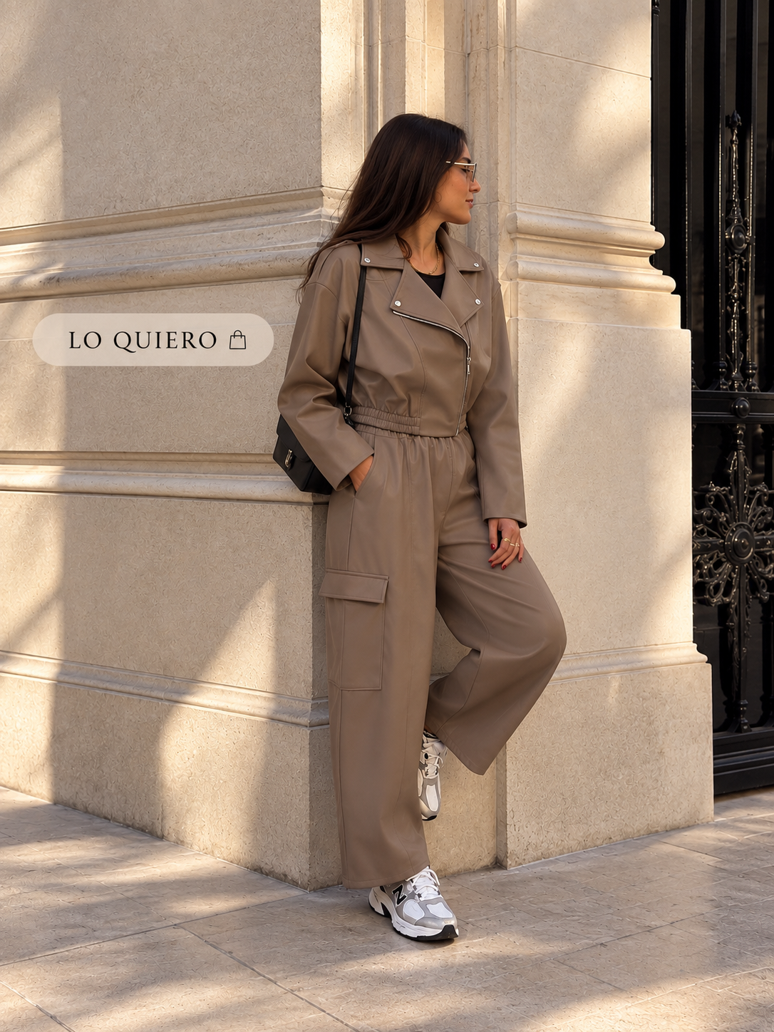 PANTALÓN CARGO EFECTO PIEL