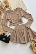 CONJUNTO TOP + FALDA PANTALÓN