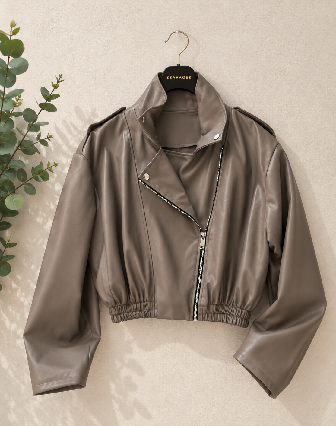 BOMBER CORTA EFECTO PIEL