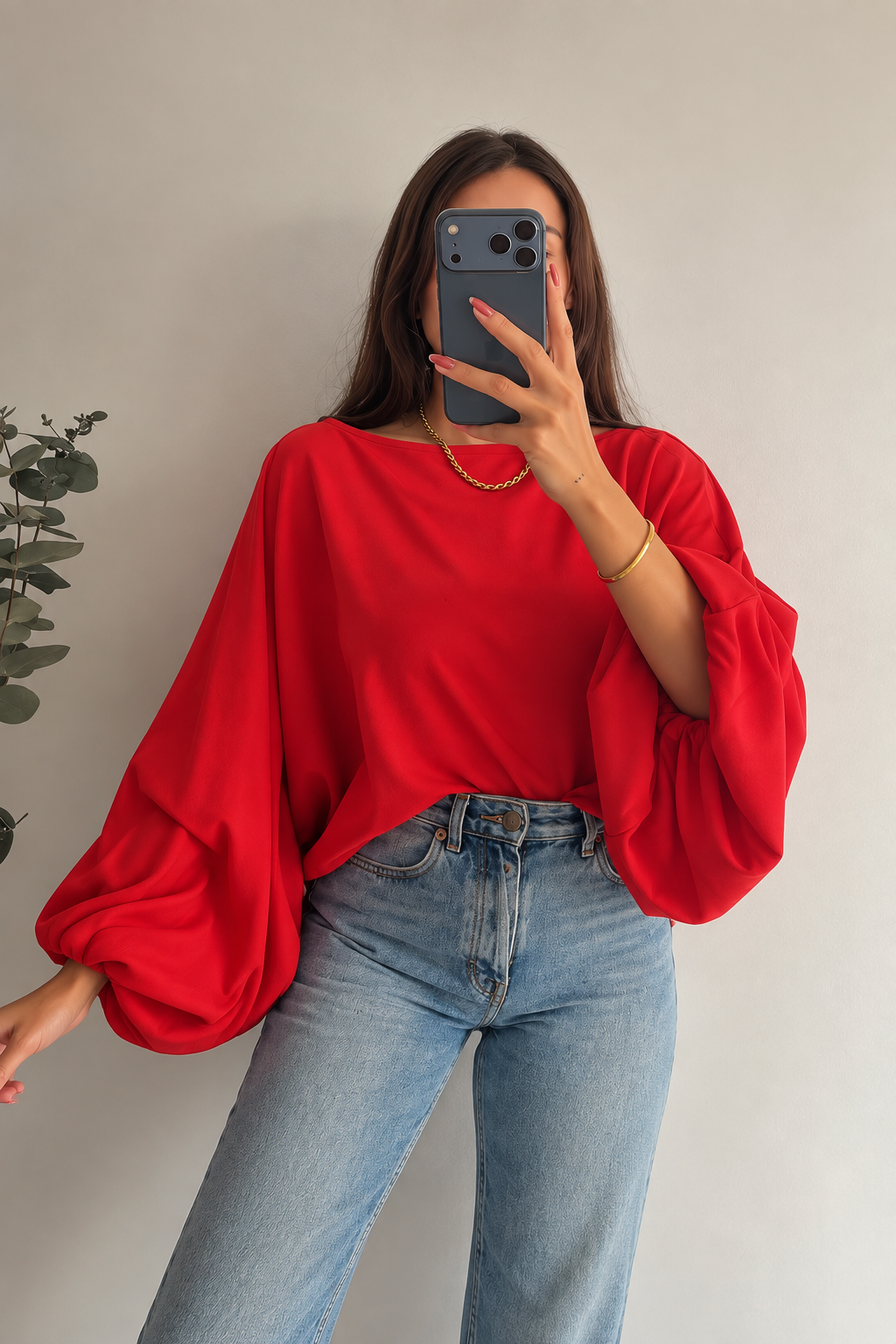 CAMISETA MANGA ABULLONADA