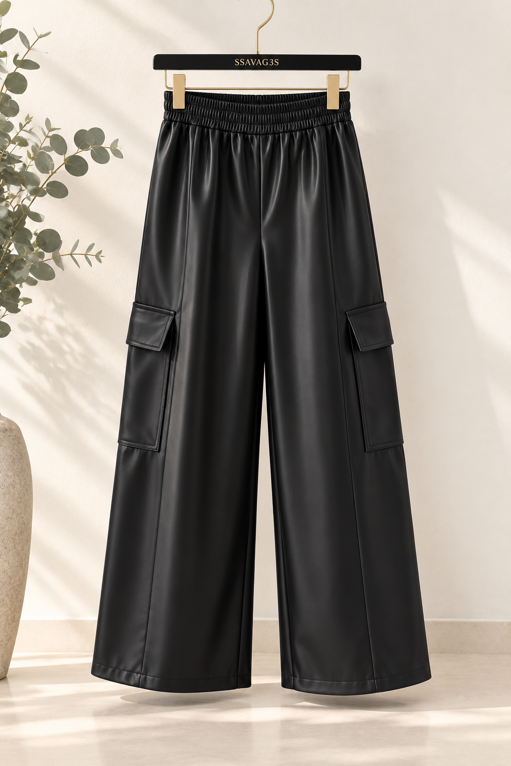 PANTALÓN CARGO EFECTO PIEL