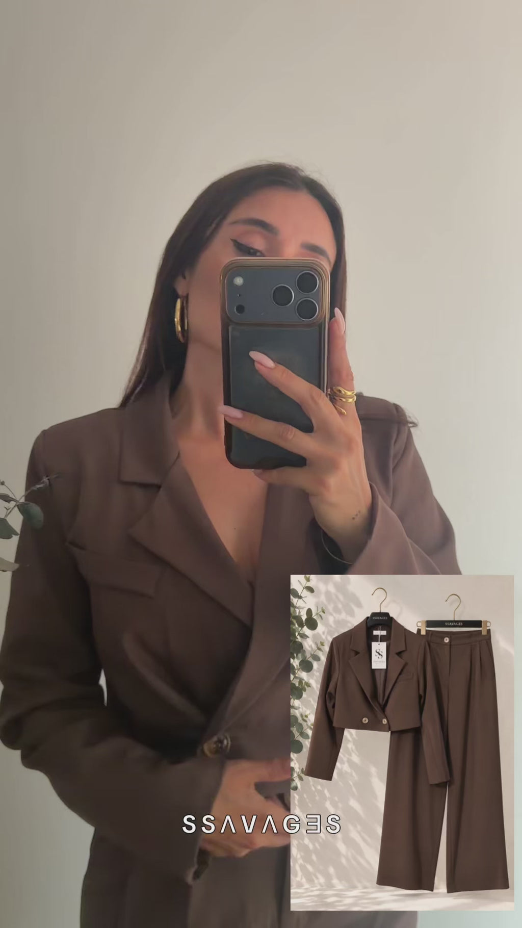 BLAZER CROPPED + PANTALÓN PALAZZO